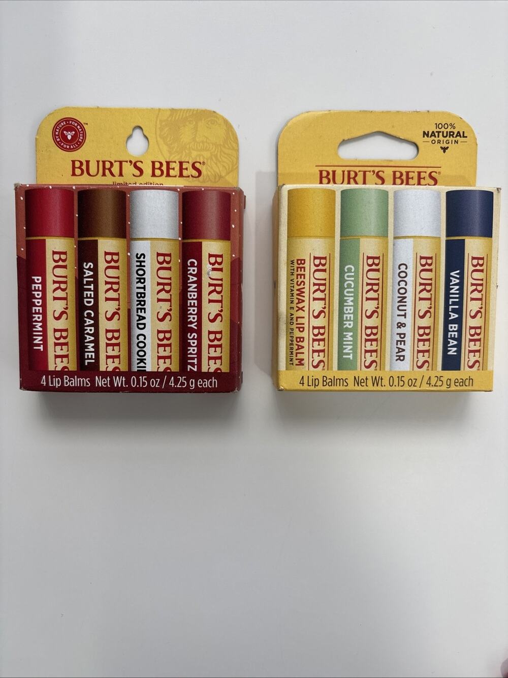 (2 pcs) Burt's Bees Assorted Lip Balms - 0.15oz (4 Count)